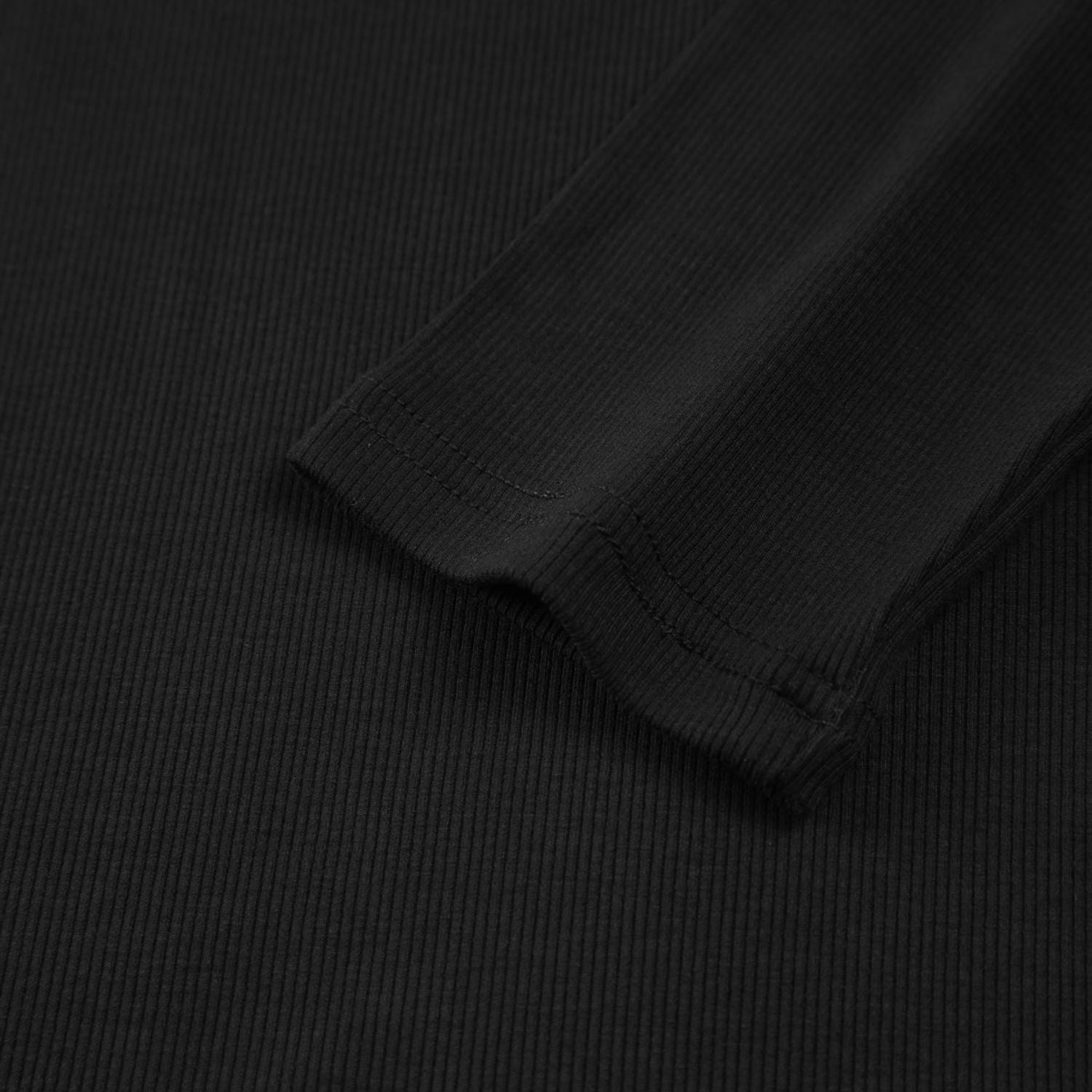 Women's Long Sleeve Top with Square Neckline and Contrast Trim